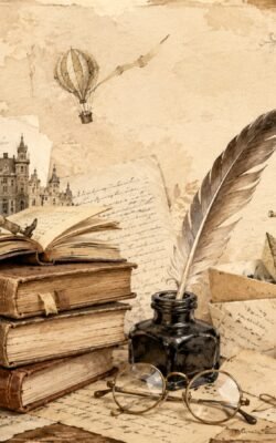 Истории о писателях — книги, перо и рукописи